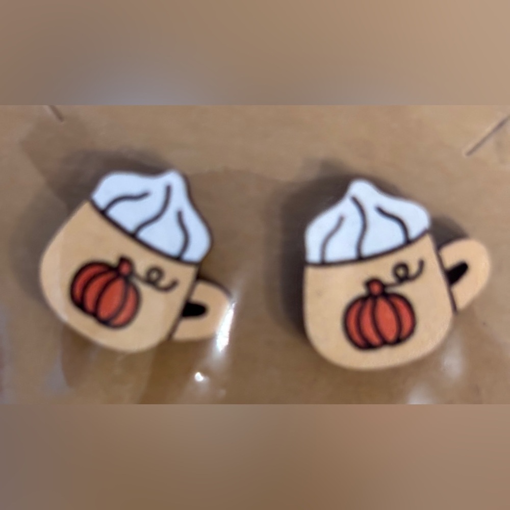 Fall - Pumpkin Latte Earrings - (#2079)